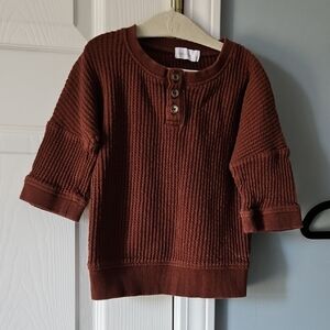 Jamie Kay Rust Waffle Knit Top